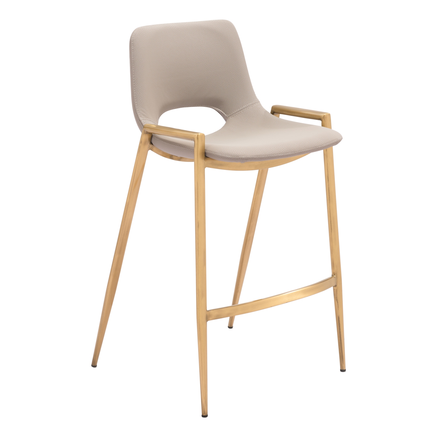 Desi Counter Stool Beige & Gold
