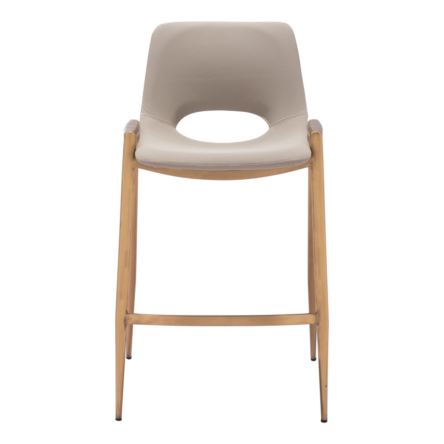 Desi Counter Stool Beige & Gold