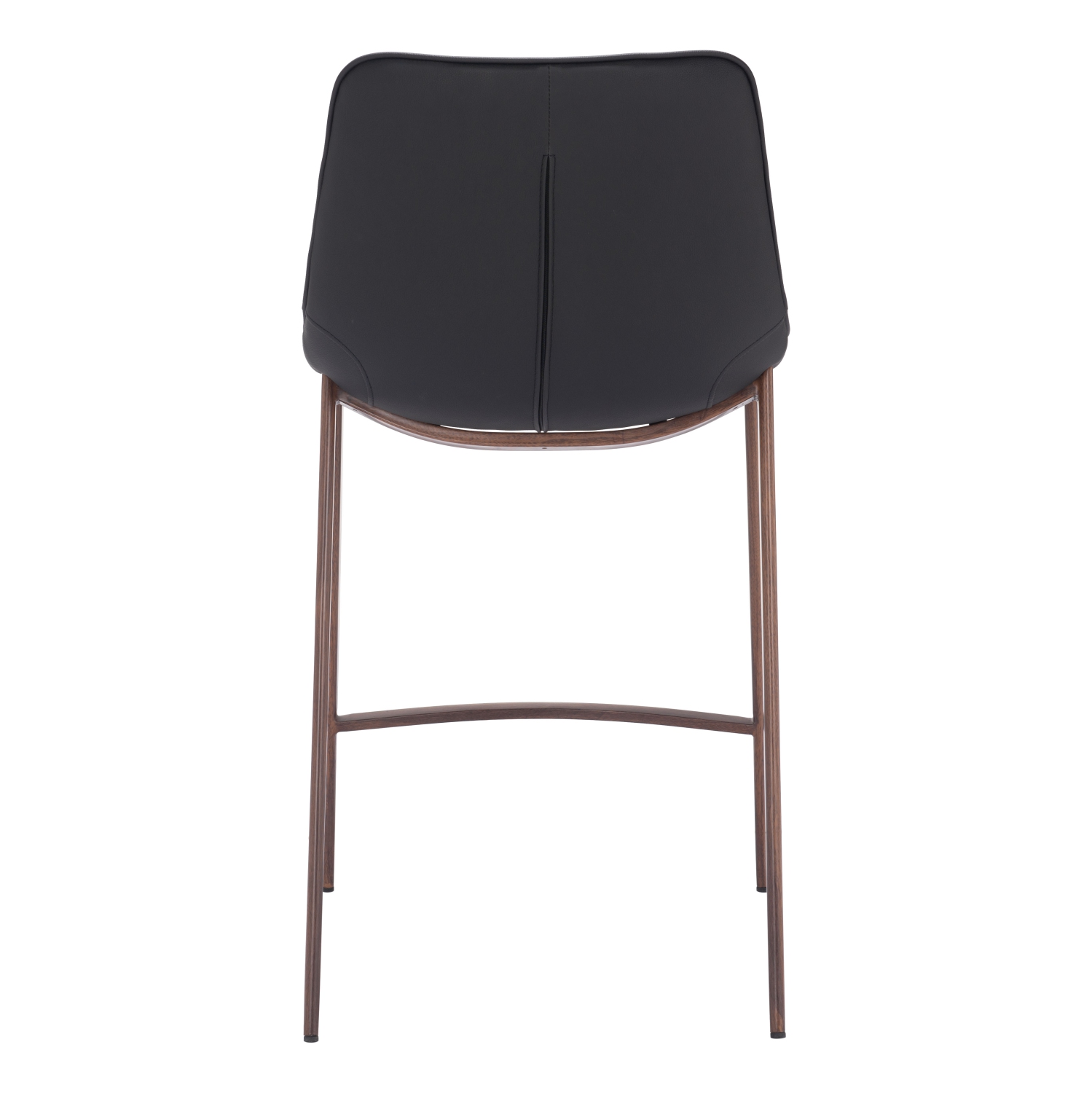 Tabouret de comptoir Magnus noir et noyer
