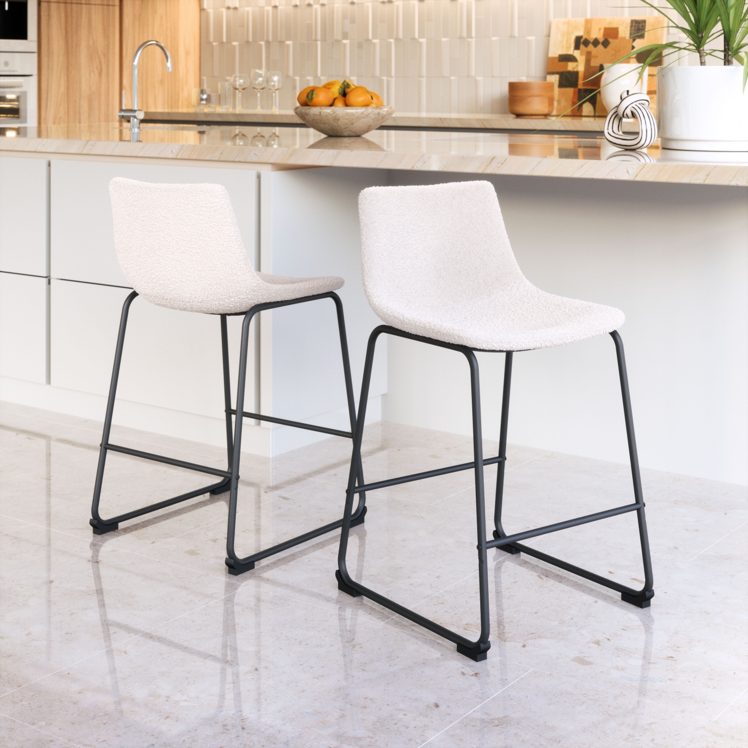 Smart Counter Stool Ivory