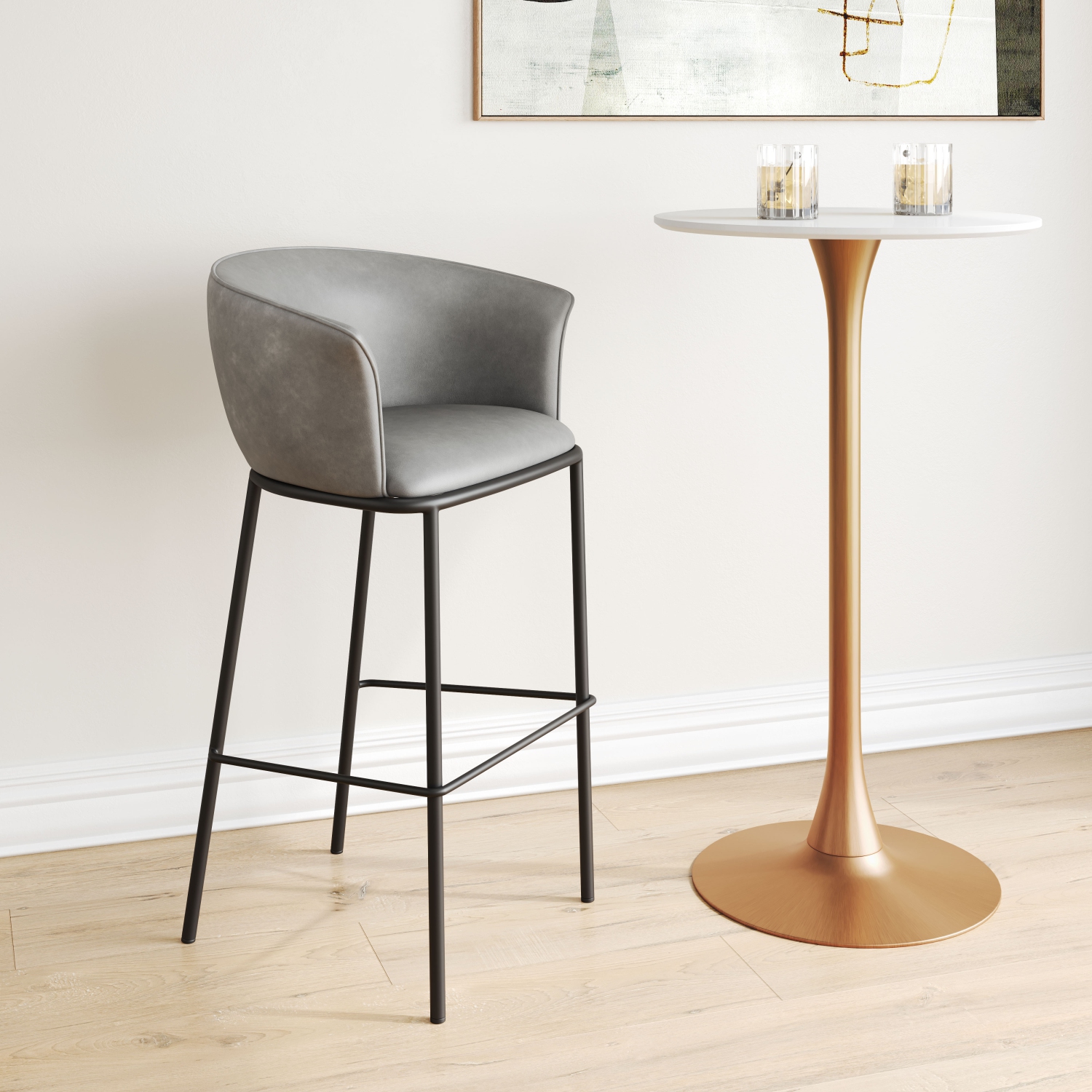 Garston Barstool Gray