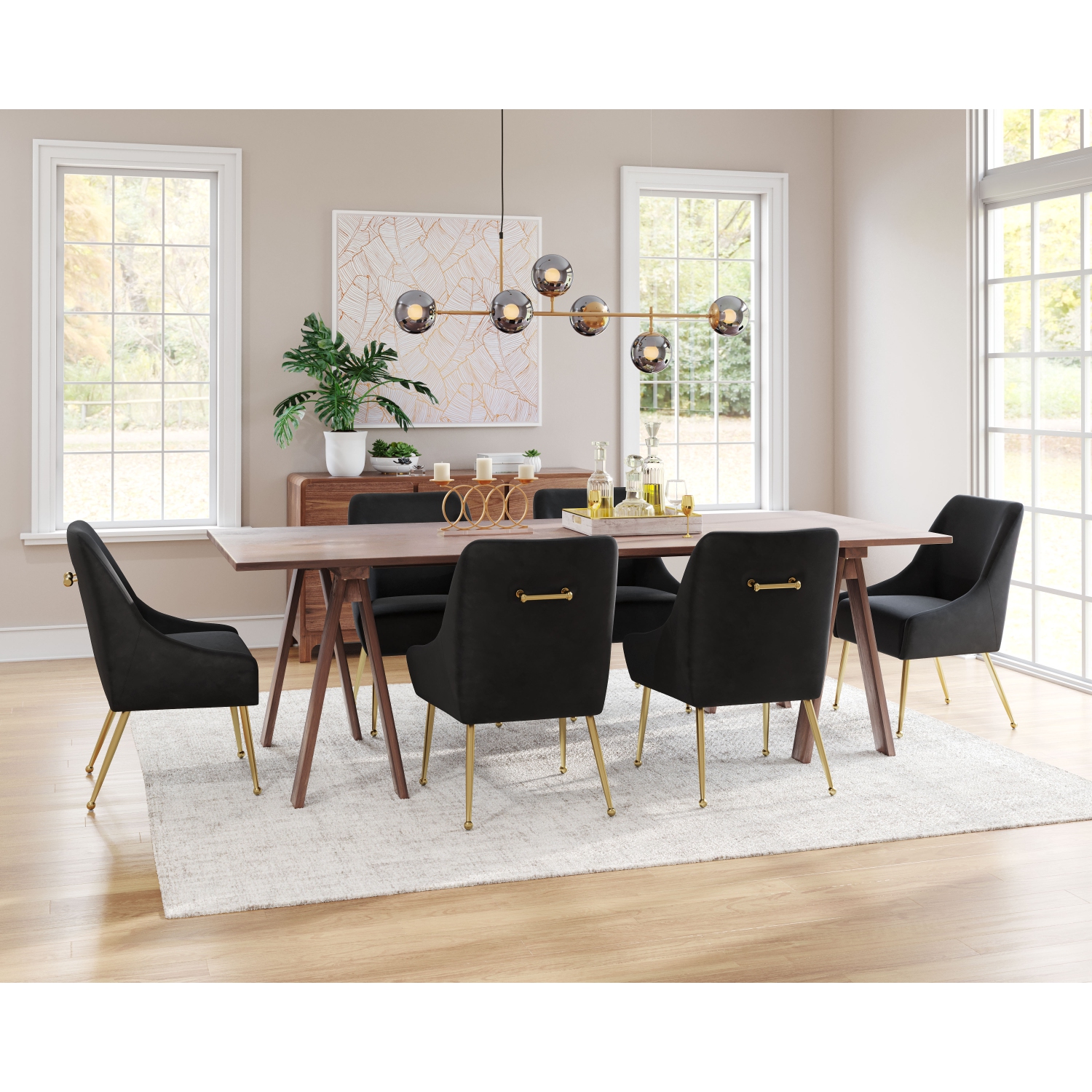 Maxine Dining Chair Black & Gold