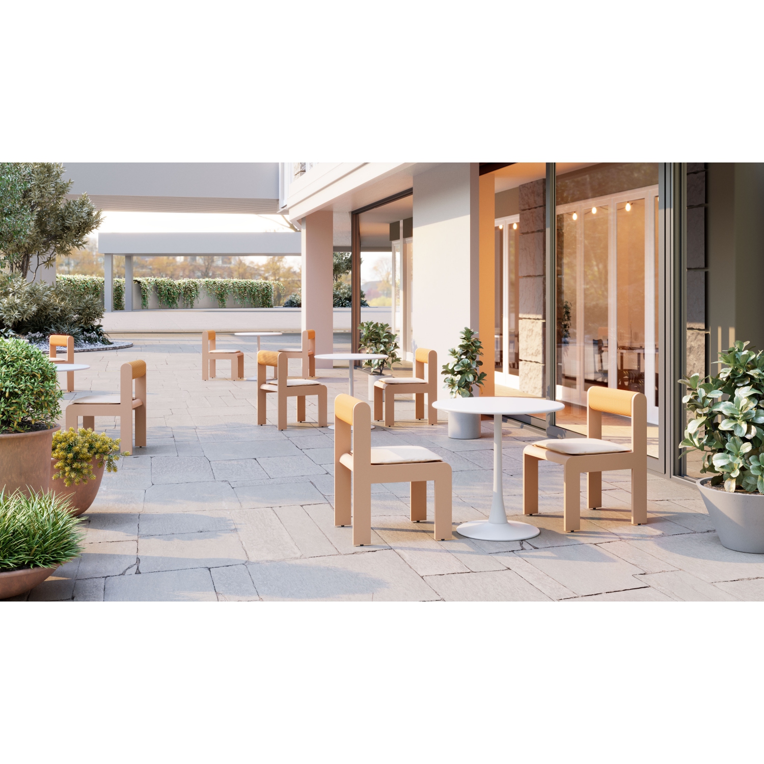 Chaise de salle à manger Island, blanc