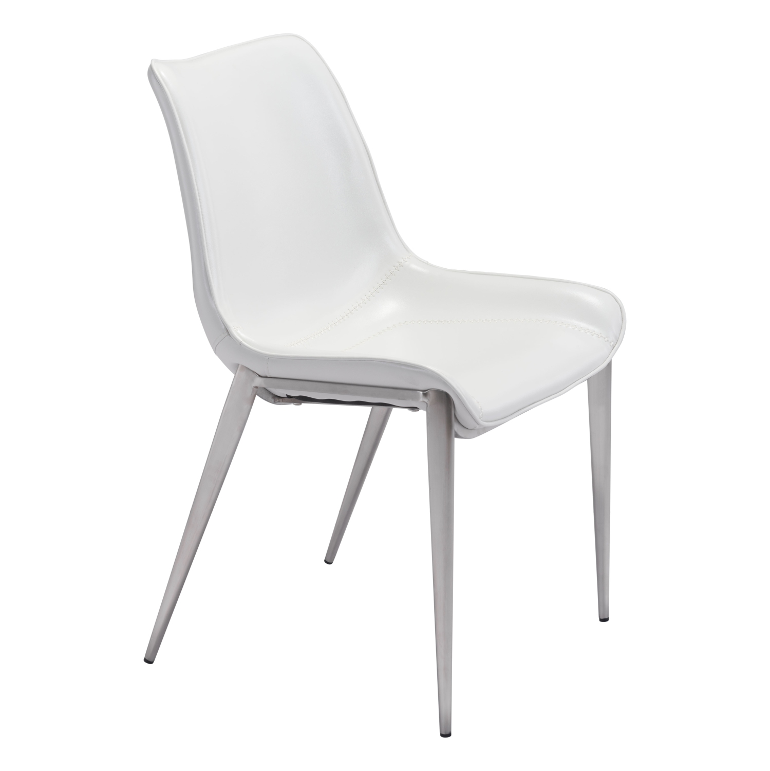 Magnus Dining Chair White & Silver