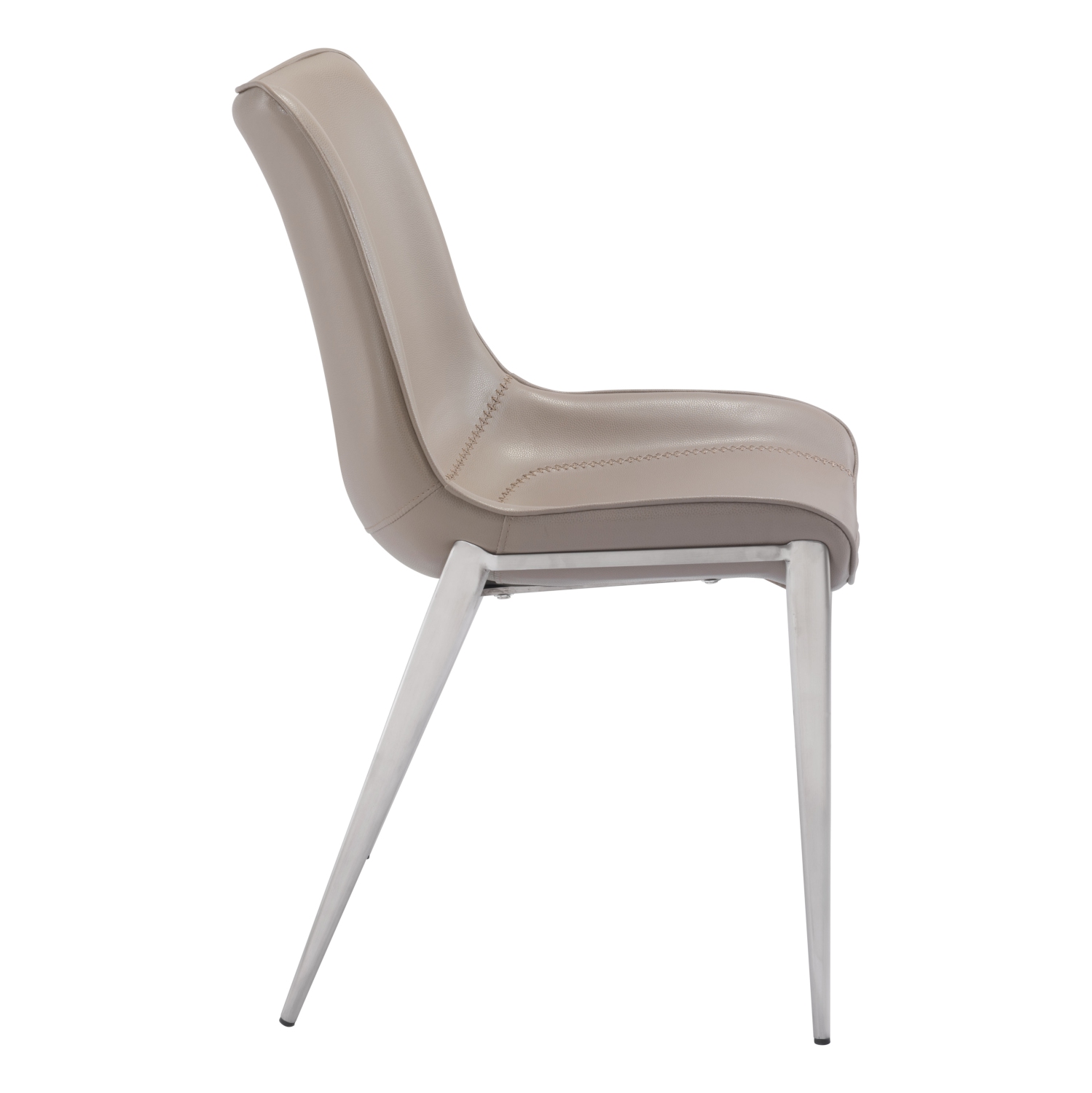 Magnus Dining Chair Brown & Silver