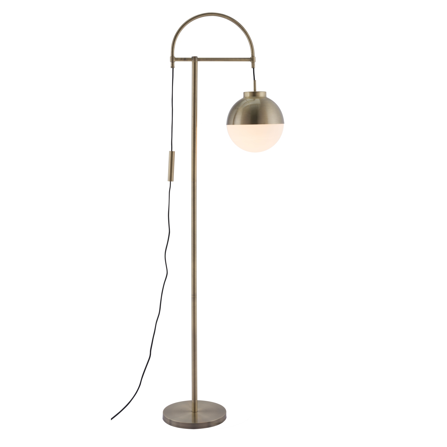 Waterloo Floor Lamp White & Bronze