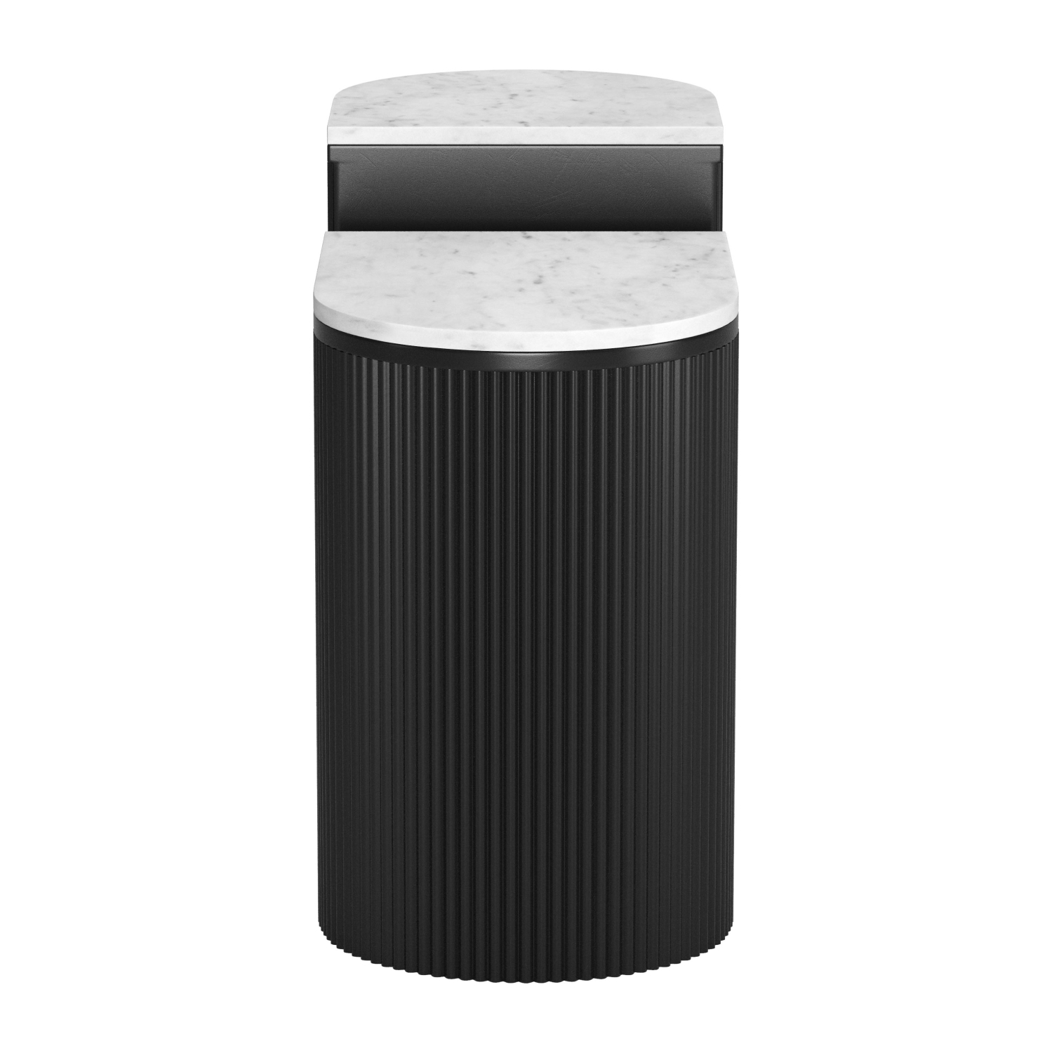 Ormara Side Table Set White & Black