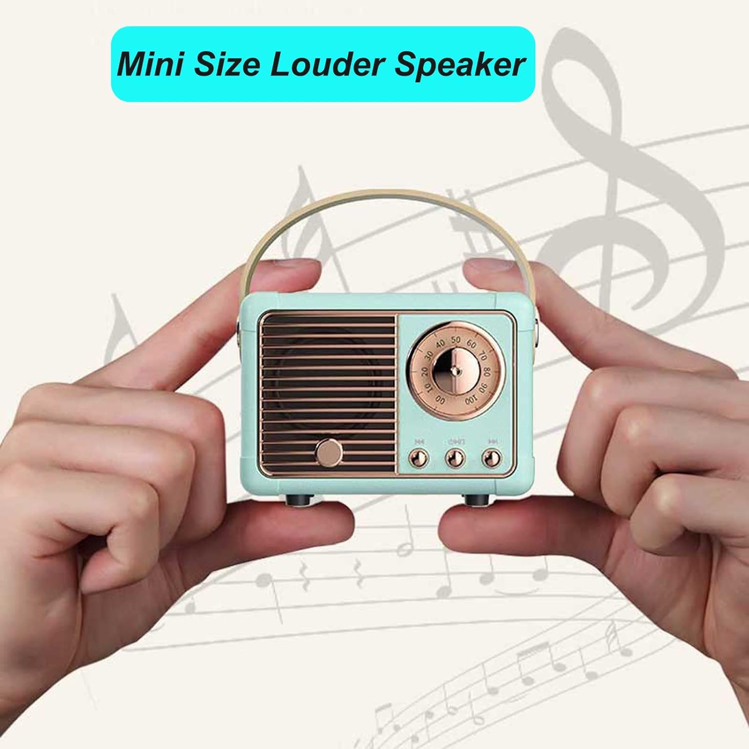 Retro BT 5.0 Speaker, HiFi Stereo Low Power Consumption Speaker, 360 Degree Stereo HiFi Sound Vintage Speaker with a Fast Transmission Speed, for