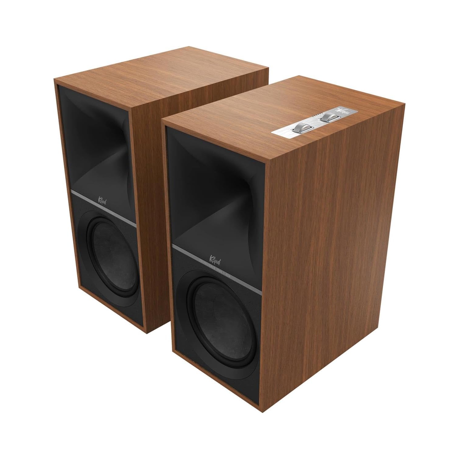 Open Box - Klipsch The Nines 240-Watt Bookshelf Speaker - Pair - Walnut