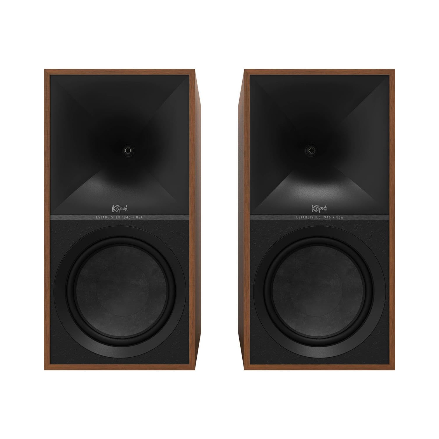 Open Box - Klipsch The Nines 240-Watt Bookshelf Speaker - Pair - Walnut
