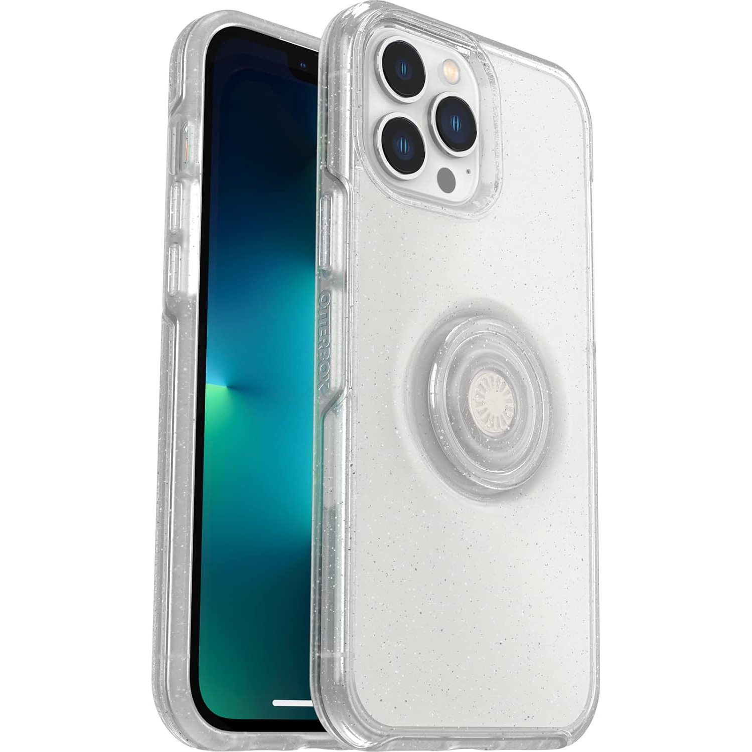 iPhone 12 Pro Max Otter + Pop Symmetry Series Case - Stardust, Integrated PopSockets PopGrip, Slim, Pocket-Friendly, Raised Edges Protect Camera
