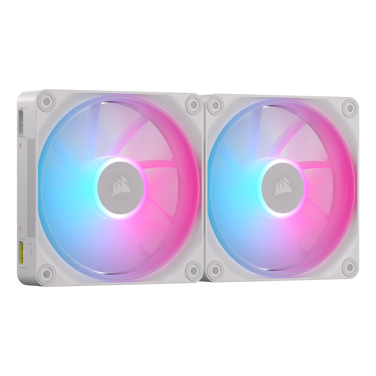 CORSAIR iCUE Link LX140 RGB 140mm PWM Fan Dual Pack – Dual Light Loops – Includes iCUE Link System Hub – CORSAIR..