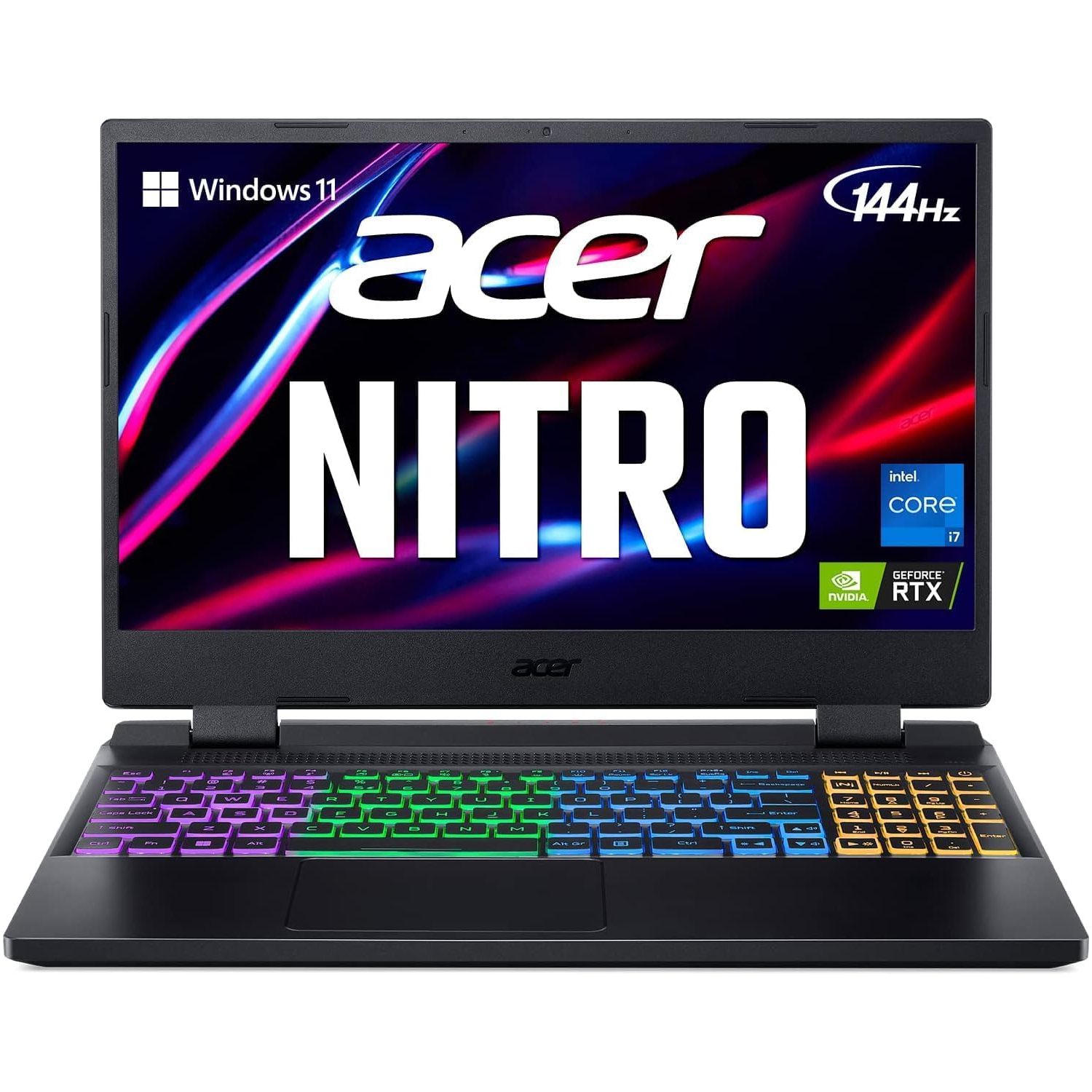 Acer Nitro 5 15.6" FHD i7-12650H NVIDIA GeForce RTX 4050 6GB 16GB RAM 512GB SSD Windows 11 Black Refurbished Good