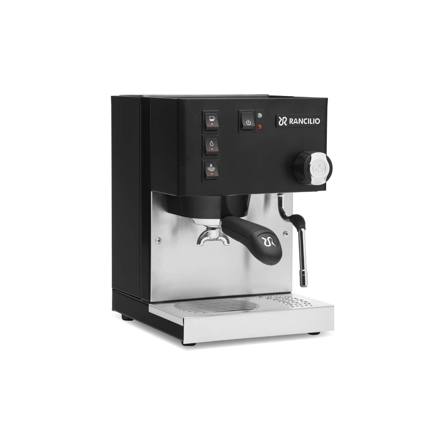 Machine à espresso Rancilio Silvia avec cadre en fer et panneaux latéraux en acier inoxydable, 11,4 x 13,4&nbsp;po