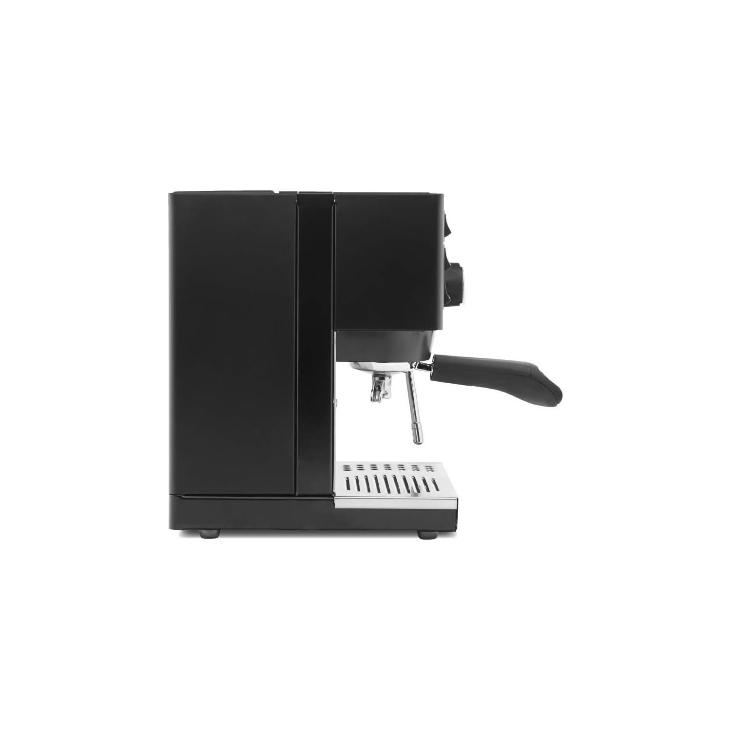 Machine à espresso Rancilio Silvia avec cadre en fer et panneaux latéraux en acier inoxydable, 11,4 x 13,4 po