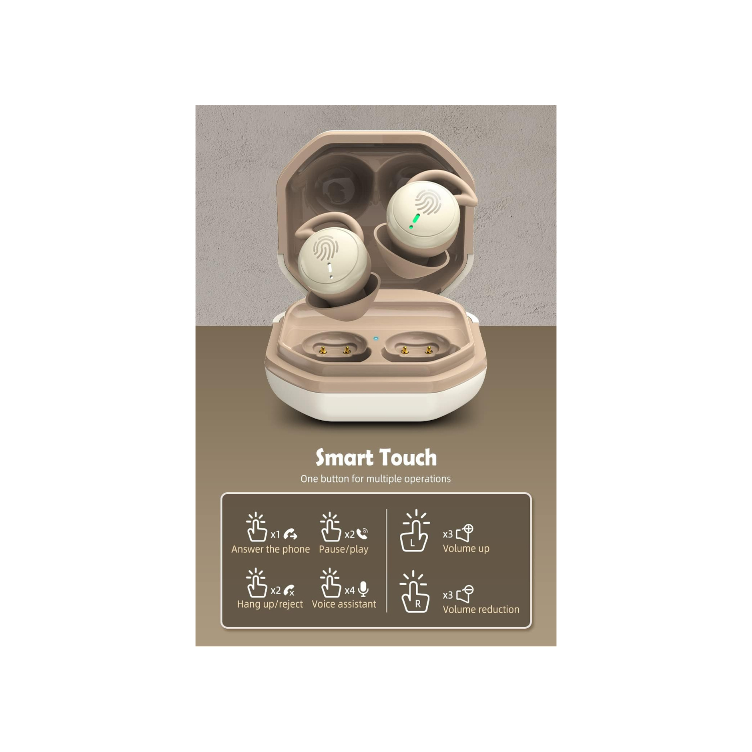 Bluetooth Earbuds Invisible Small Mini Wireless Bluetooth Earbud for Music, Home, Work