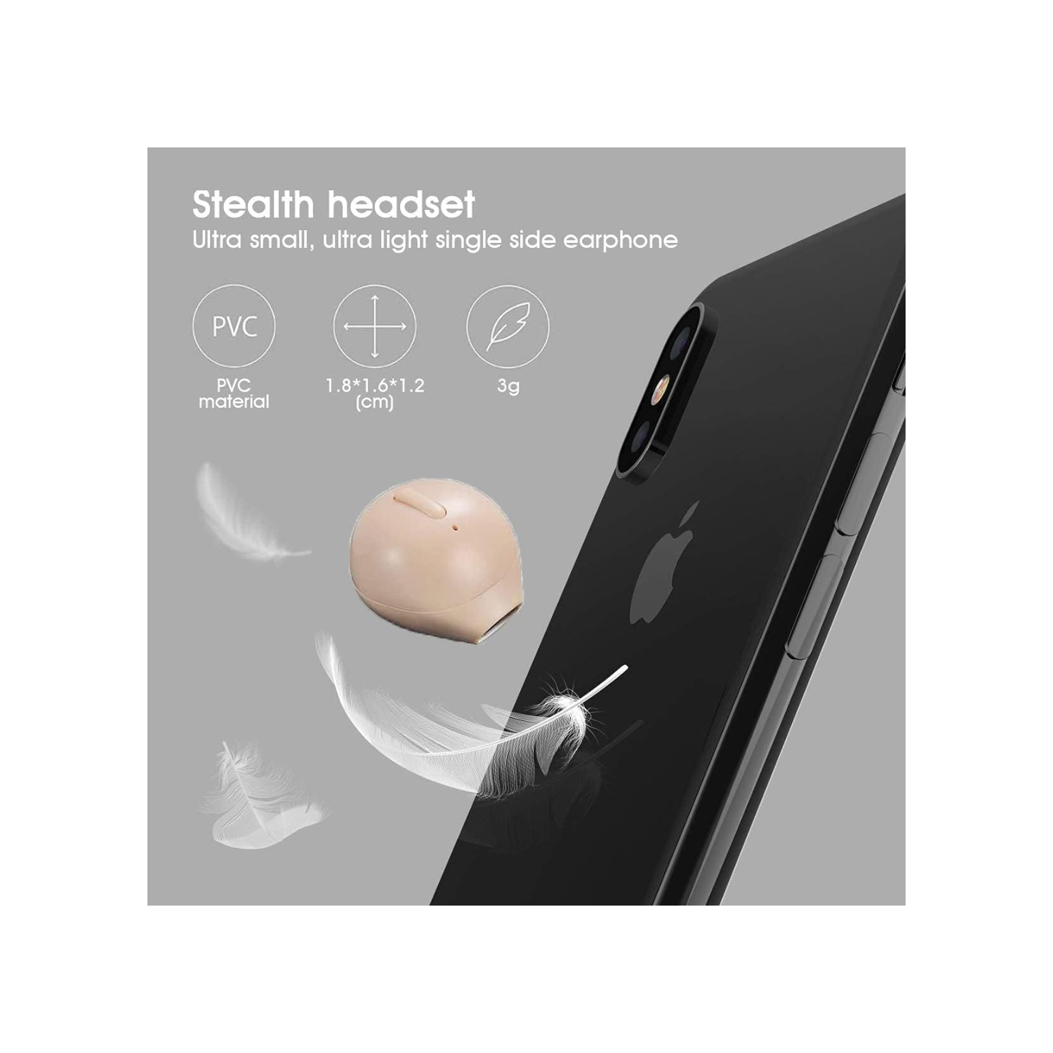 Bluetooth Earbuds Invisible Small Mini Wireless Bluetooth Earbud for Music, Home, Work