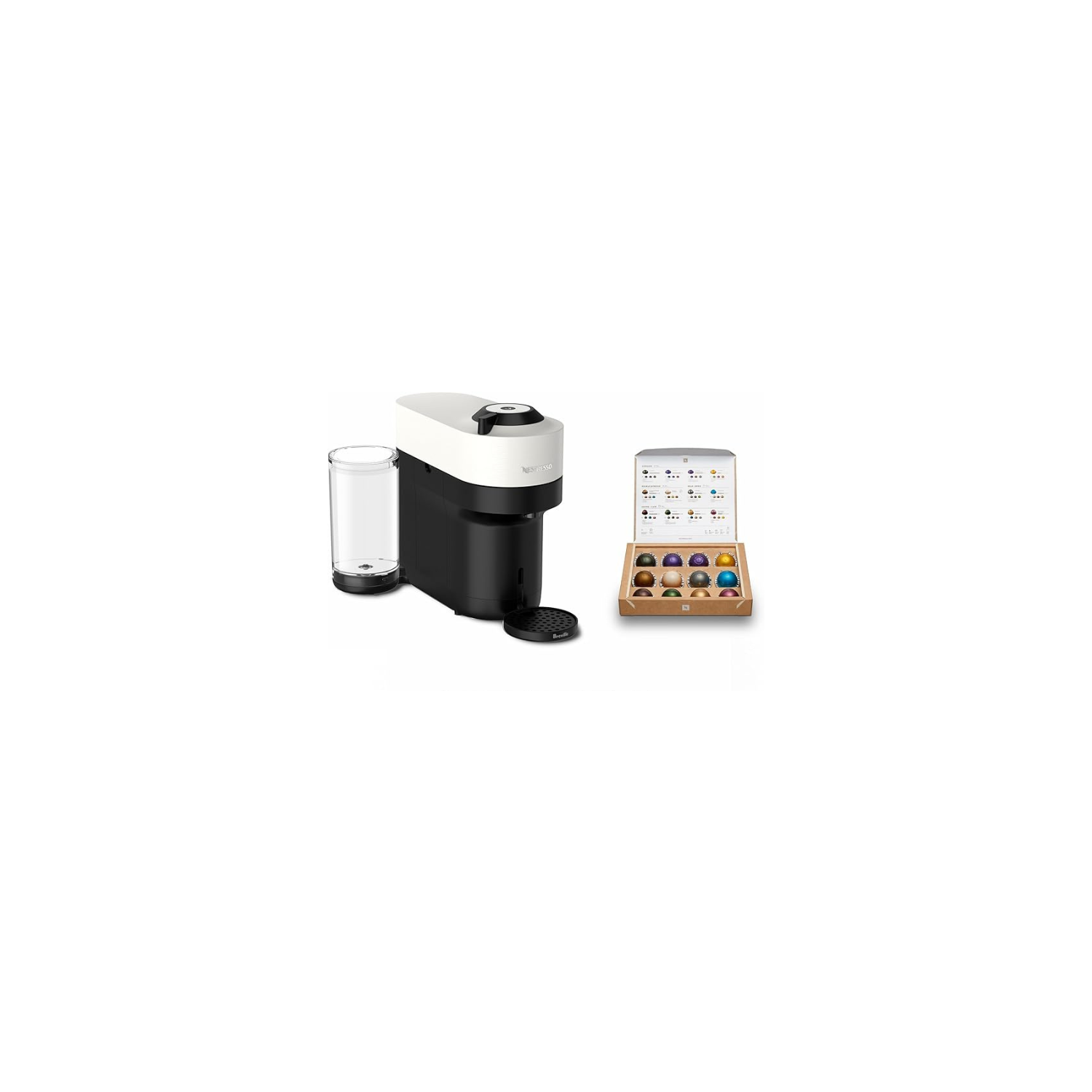Nespresso Vertuo Pop+ Coffee and Espresso Machine by Breville - Coconut White