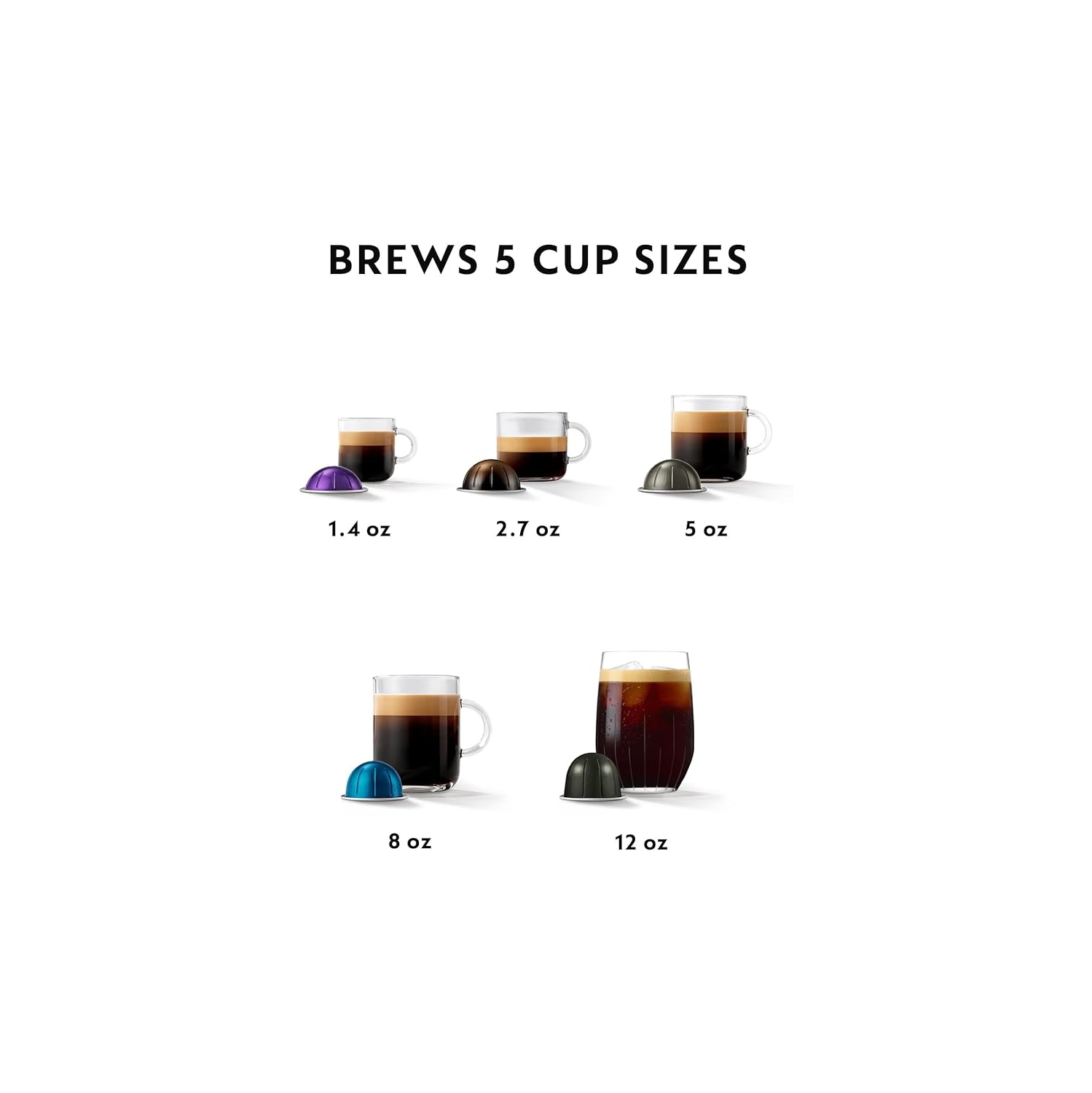 Nespresso Vertuo Pop+ Coffee and Espresso Machine by Breville - Coconut White