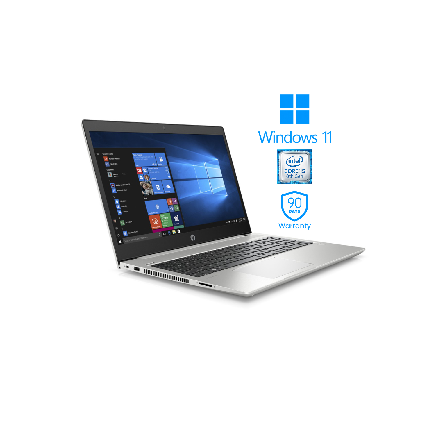 Refurbished (Good) - HP ProBook 450 G6 Laptop | 15.6" FHD Display | i5-8265U CPU | 16GB RAM | 256GB SSD | Windows 11 Pro