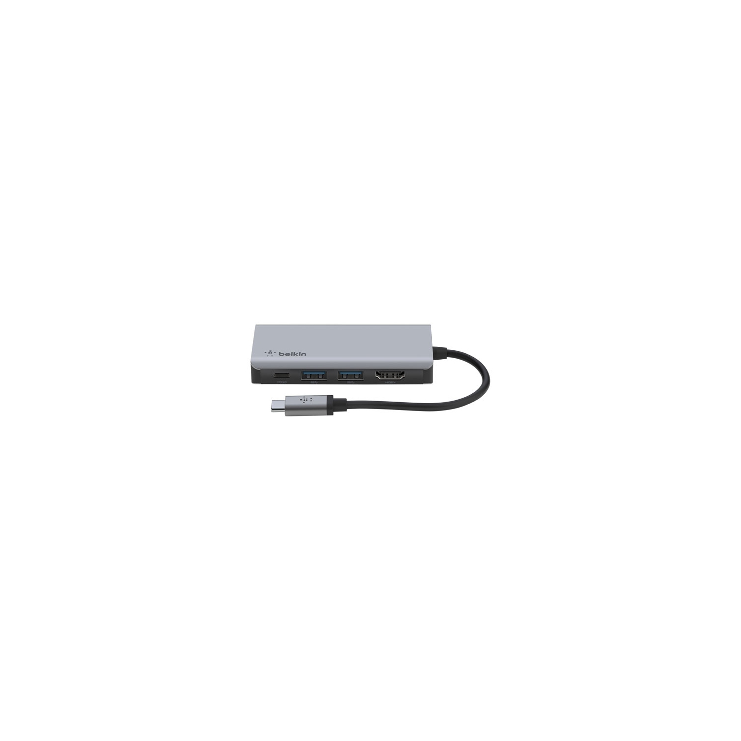 Refurbished Belkin CONNECT 4-in-1 USB-C Hub with Power Delivery (AVC006BTSGY)