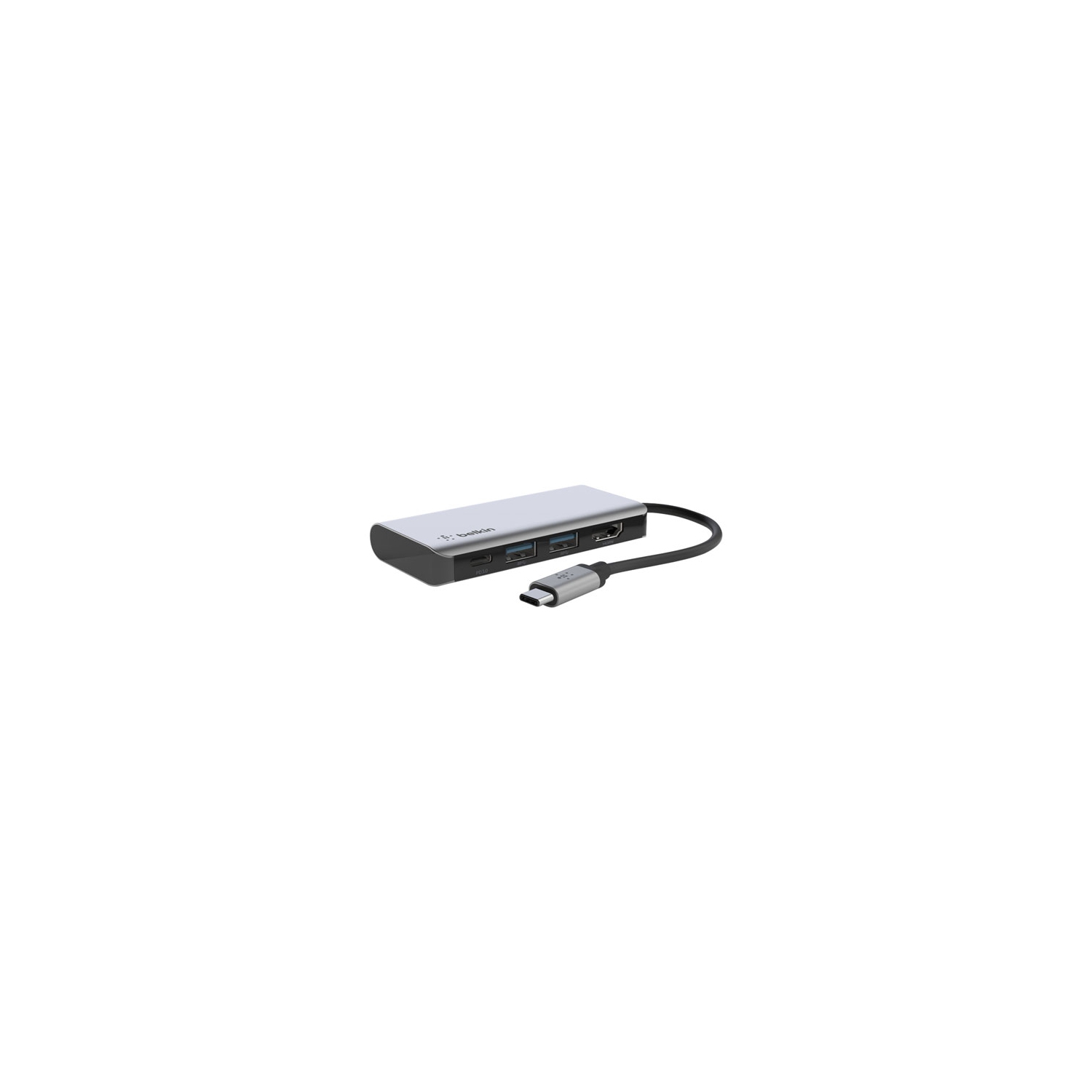 Refurbished Belkin CONNECT 4-in-1 USB-C Hub with Power Delivery (AVC006BTSGY)