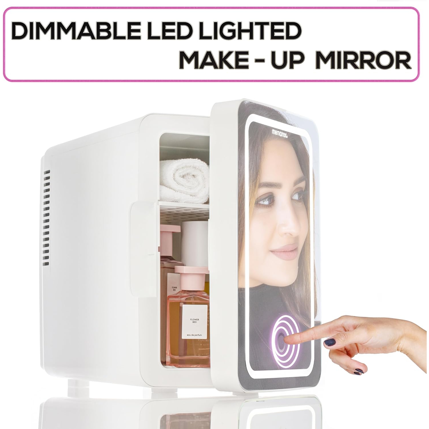 Réfrigérateur à 6,5 mini-miroir lumineux FR690 de Memorex