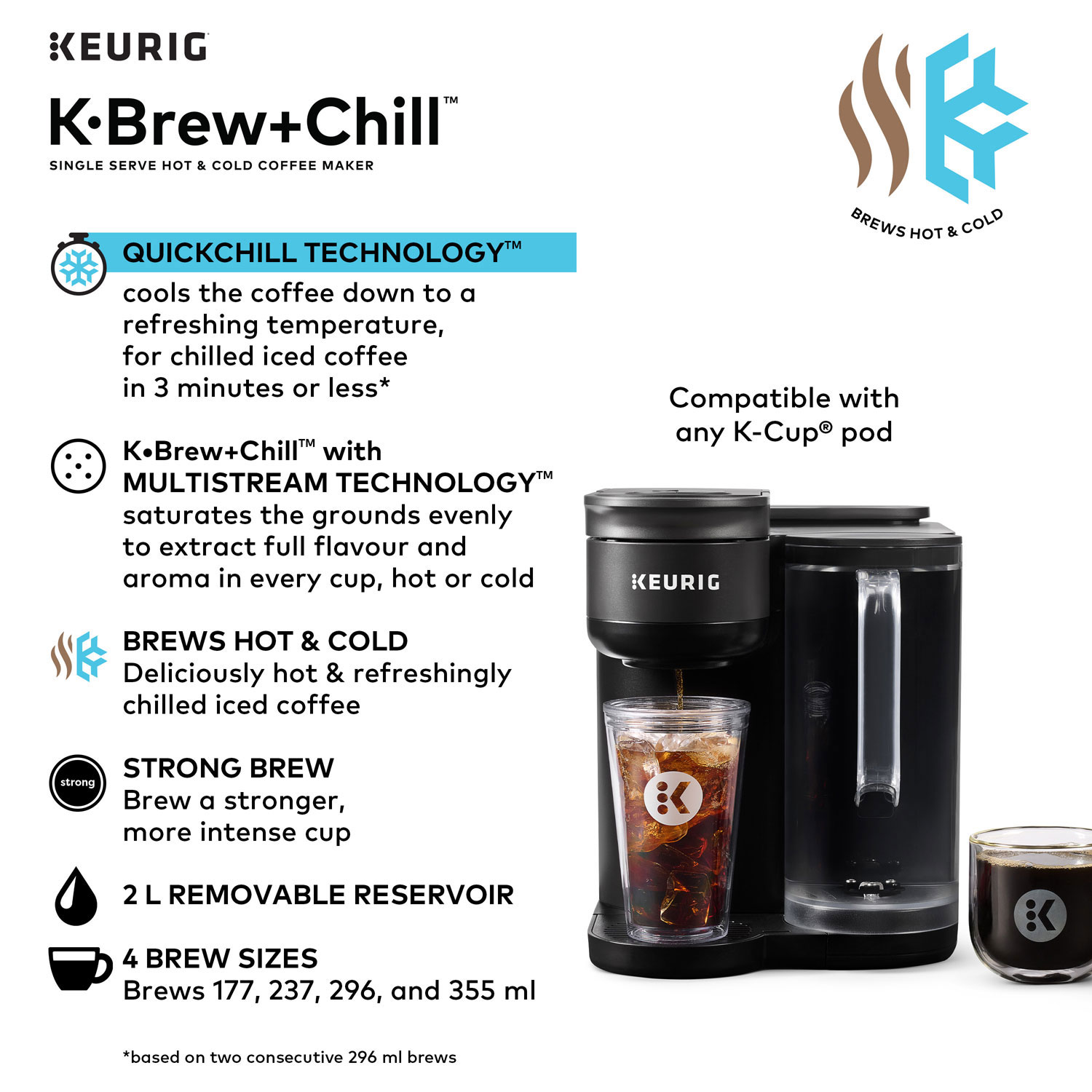 Keurig K-Brew+Chill Single Serve Coffee Maker - Black