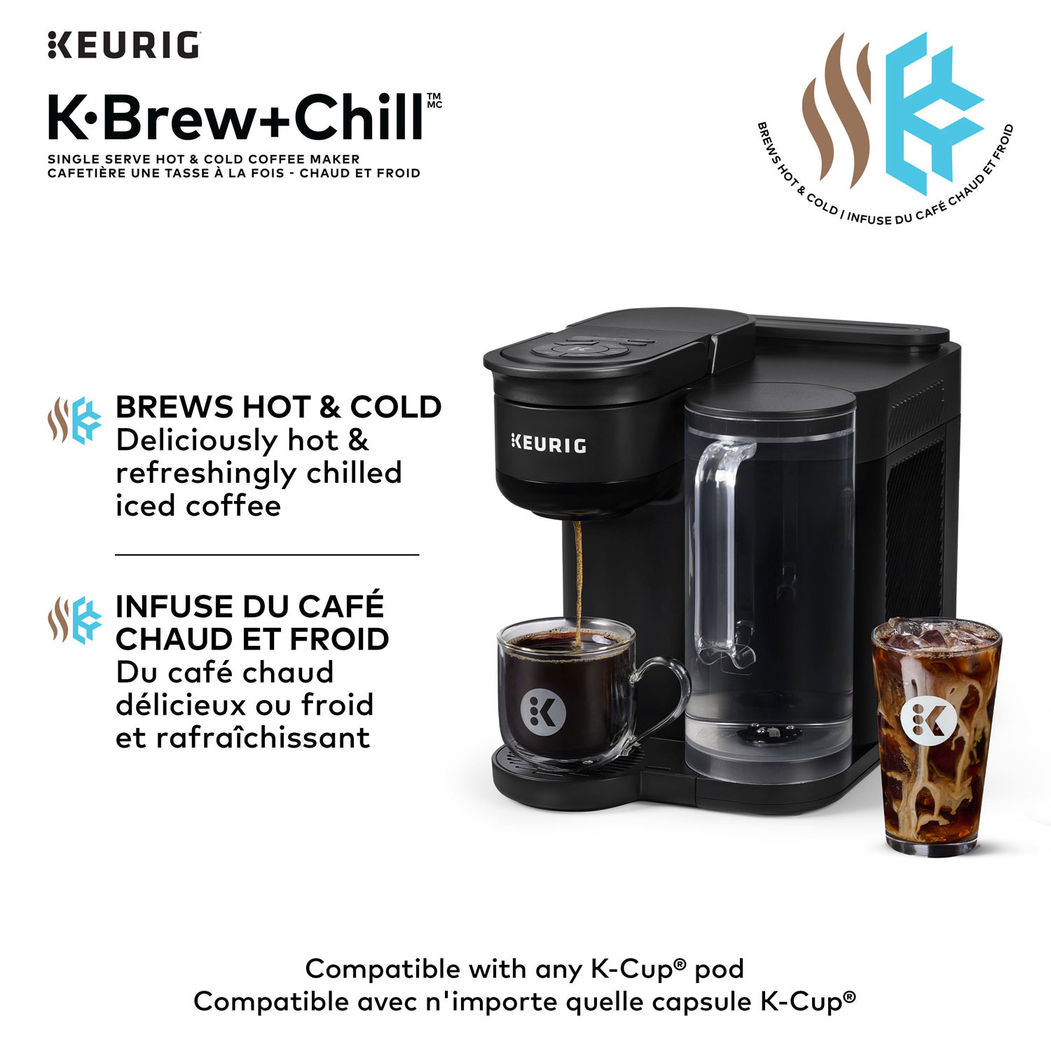 Keurig K-Brew+Chill Single Serve Coffee Maker - Black