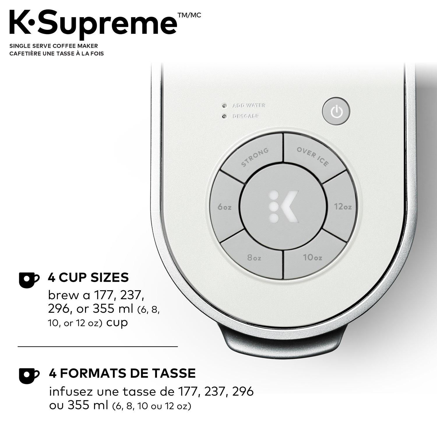 Keurig K-Supreme Single Serve Coffee maker - White