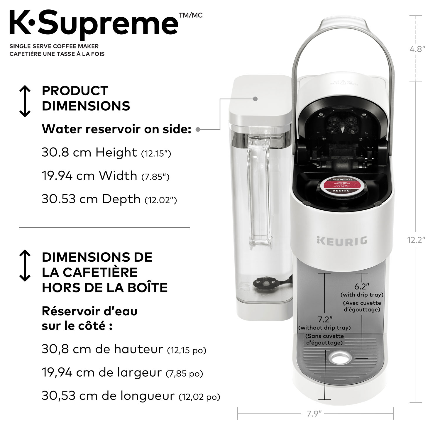 Keurig K-Supreme Single Serve Coffee maker - White