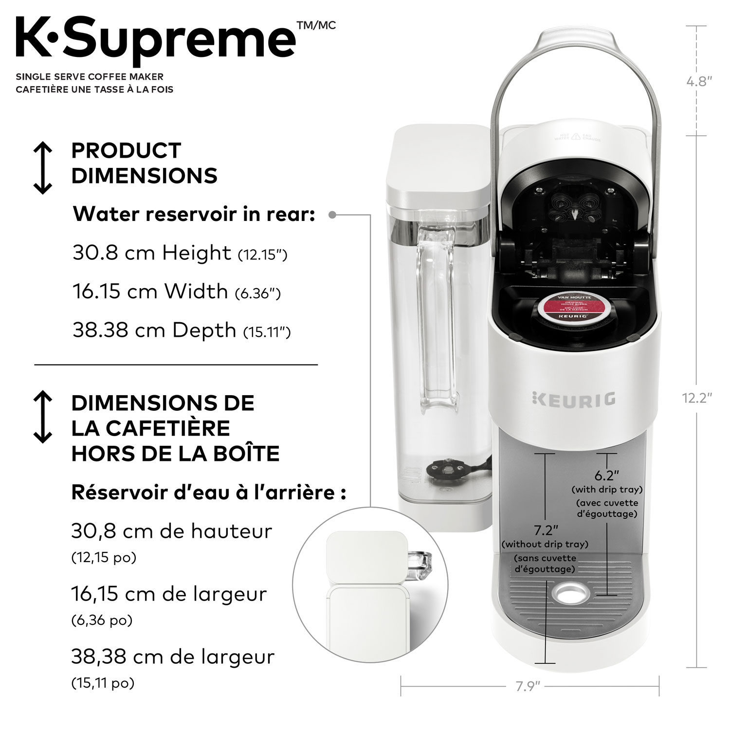 Keurig K-Supreme Single Serve Coffee maker - White