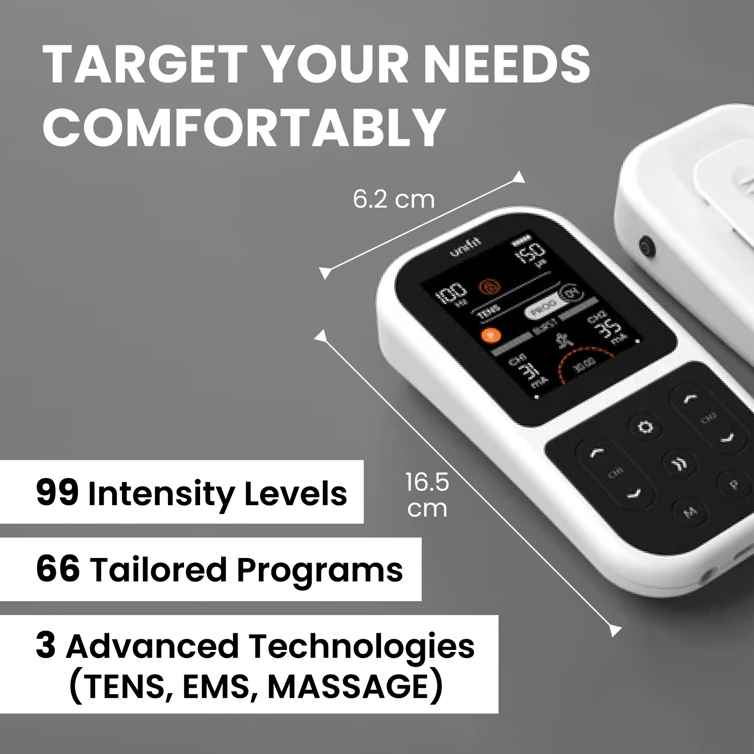 TensCare Unifit – TENS, massage et EMS pour la mise en forme, la récupération et le soulagement de la douleur!