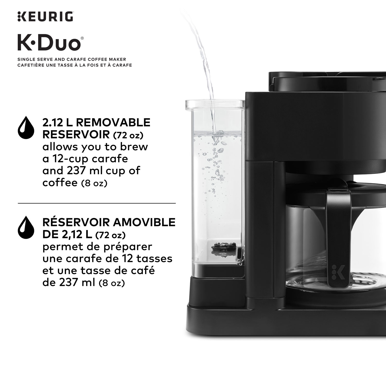 Keurig K-Duo Single Serve & Carafe Coffee Maker - Black