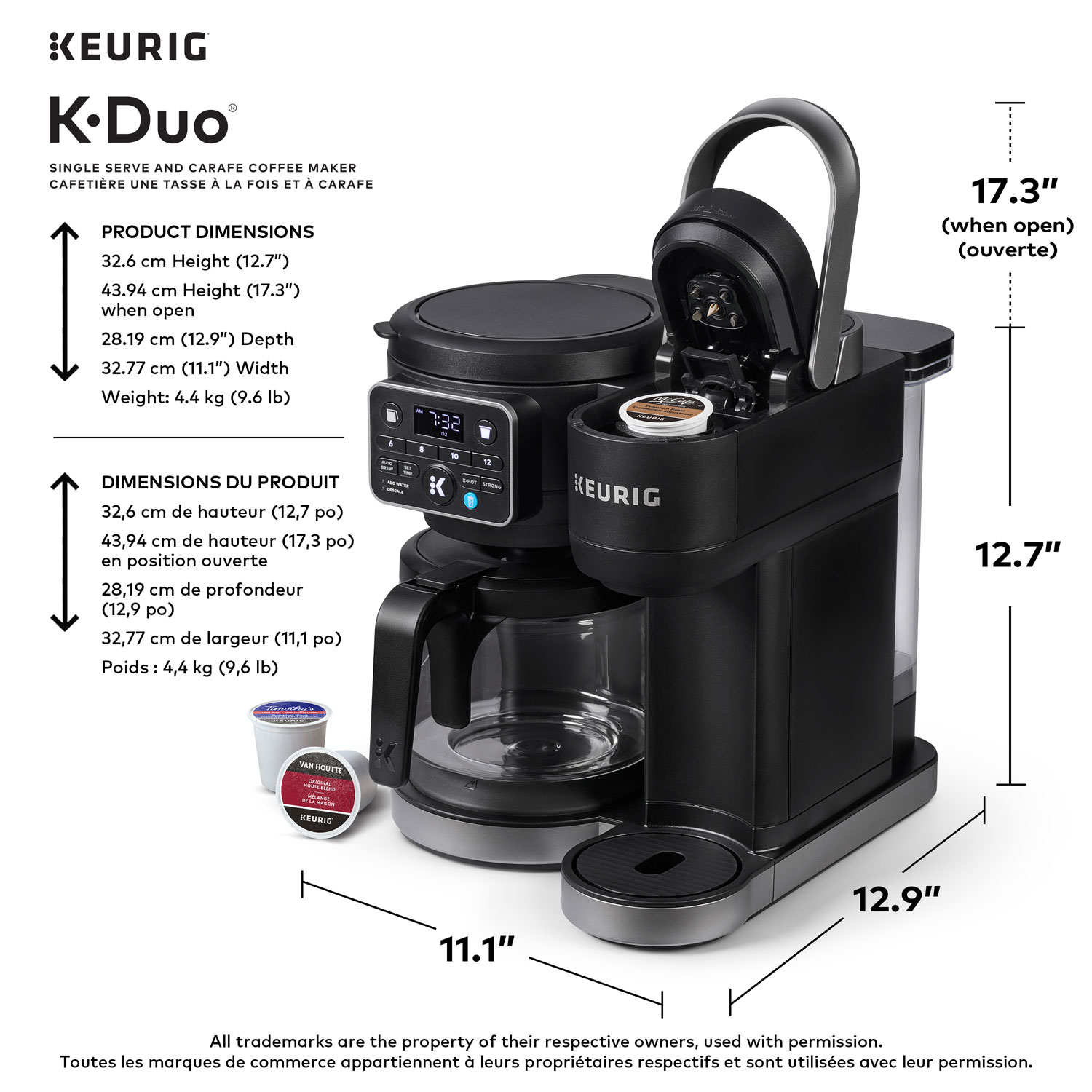 Keurig K-Duo Single Serve & Carafe Coffee Maker - Black