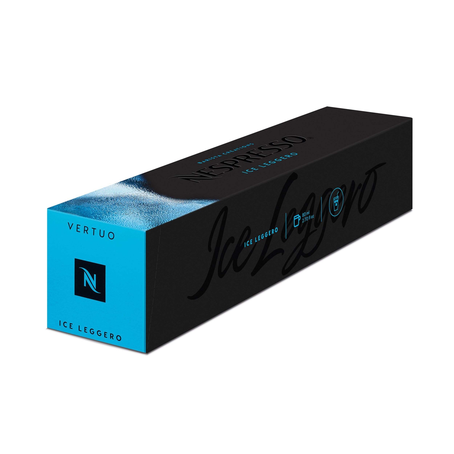 Machine à café et à espresso Nespresso Vertuo Pop+ par De'Longhi, noir réglisse, ensemble café glacé avec tasse de voyage, capsules de café glacé,