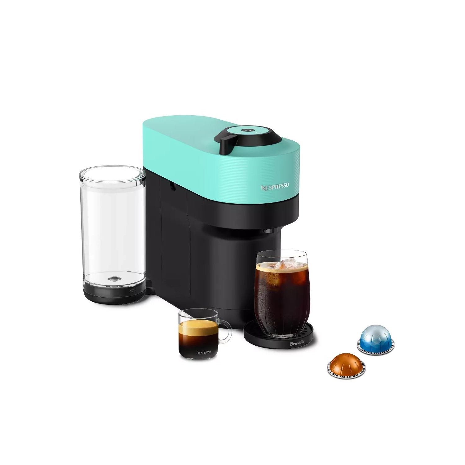 Machine à café et à espresso Vertuo Pop+ de Nespresso par Breville - Menthe turquoise
