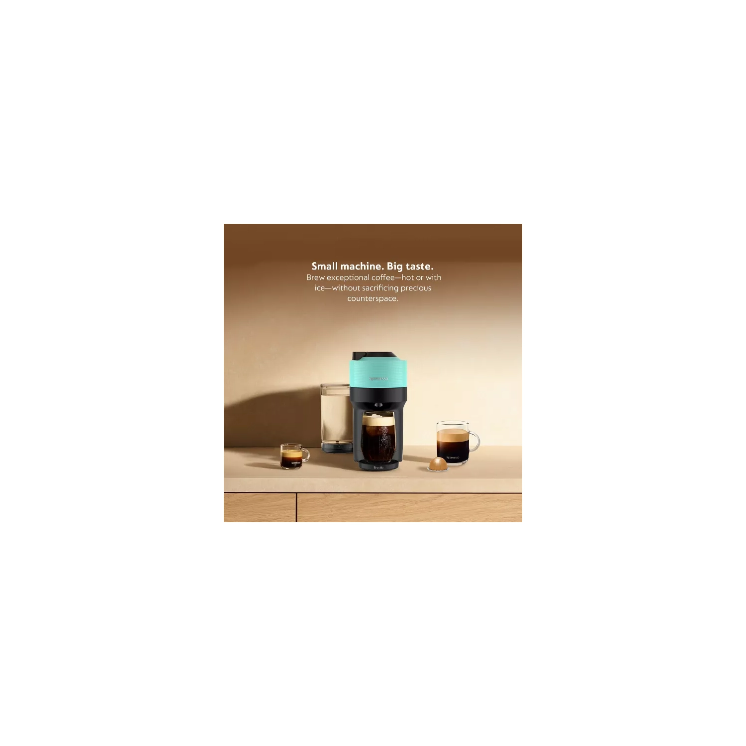 Machine à café et à espresso Vertuo Pop+ de Nespresso par Breville - Menthe turquoise