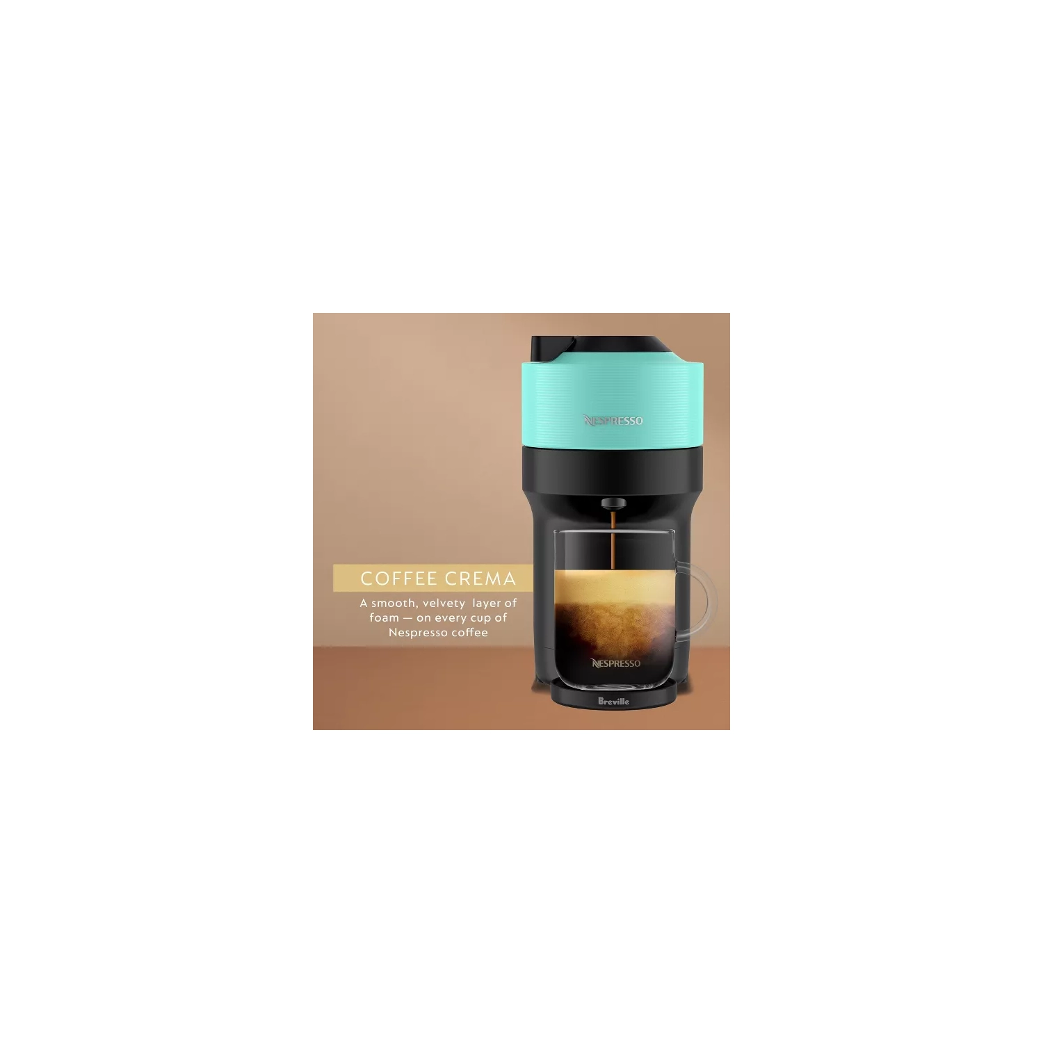Machine à café et à espresso Vertuo Pop+ de Nespresso par Breville - Menthe turquoise