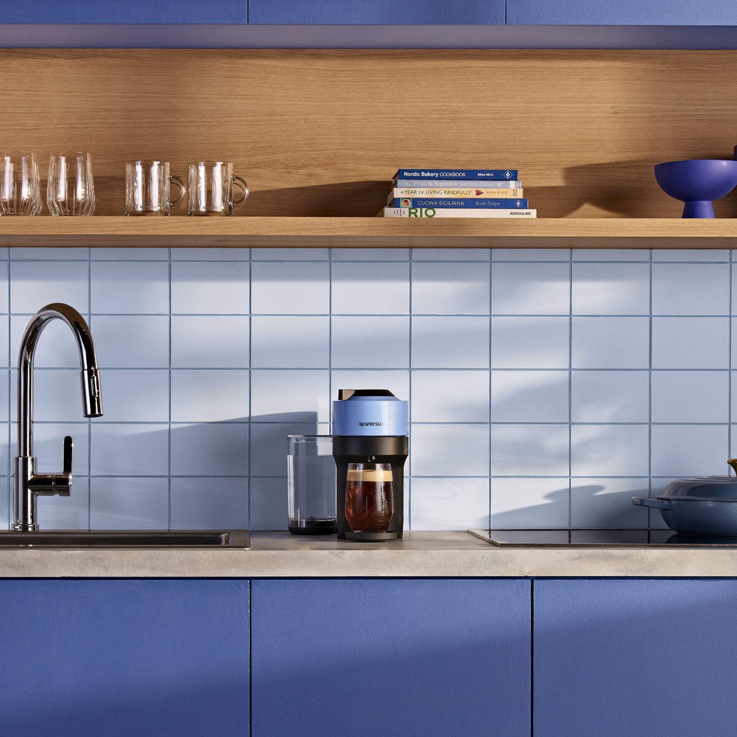 Nespresso Vertuo Pop+ Coffee and Espresso Machine by De'Longhi, Pacific Blue