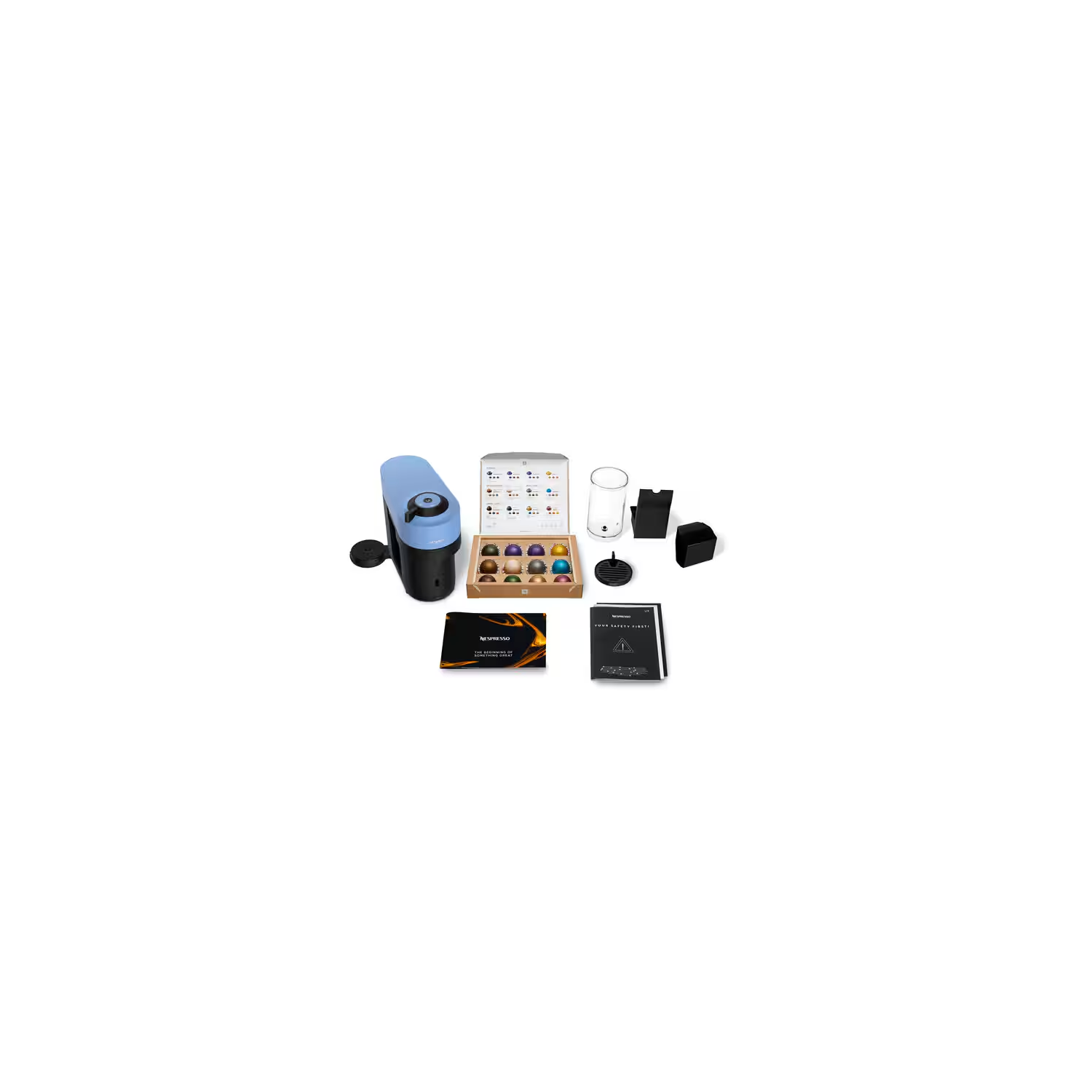Nespresso Vertuo Pop+ Coffee and Espresso Machine with Aeroccino by De'Longhi, Pacific Blue