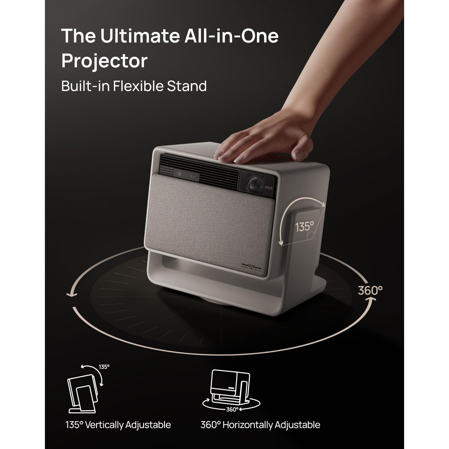 Projecteur de cinéma maison UHD 4K HORIZON S Max de XGIMI pour films/jeux, téléphone intelligent, taille d'écran jusqu'à 200&nbsp;po, projecteur avec