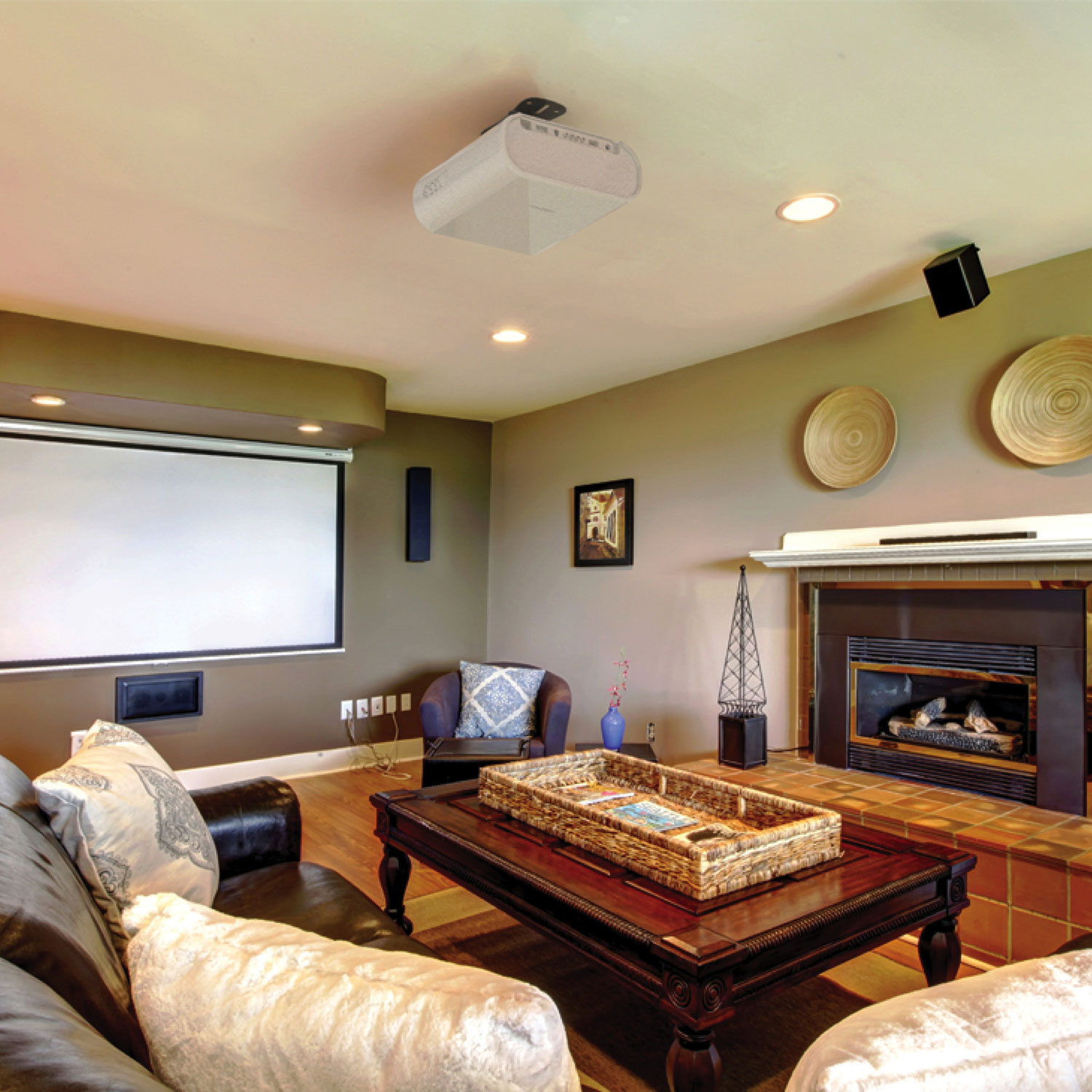 Support de plafond pour projecteur P101 de Kanto - Noir