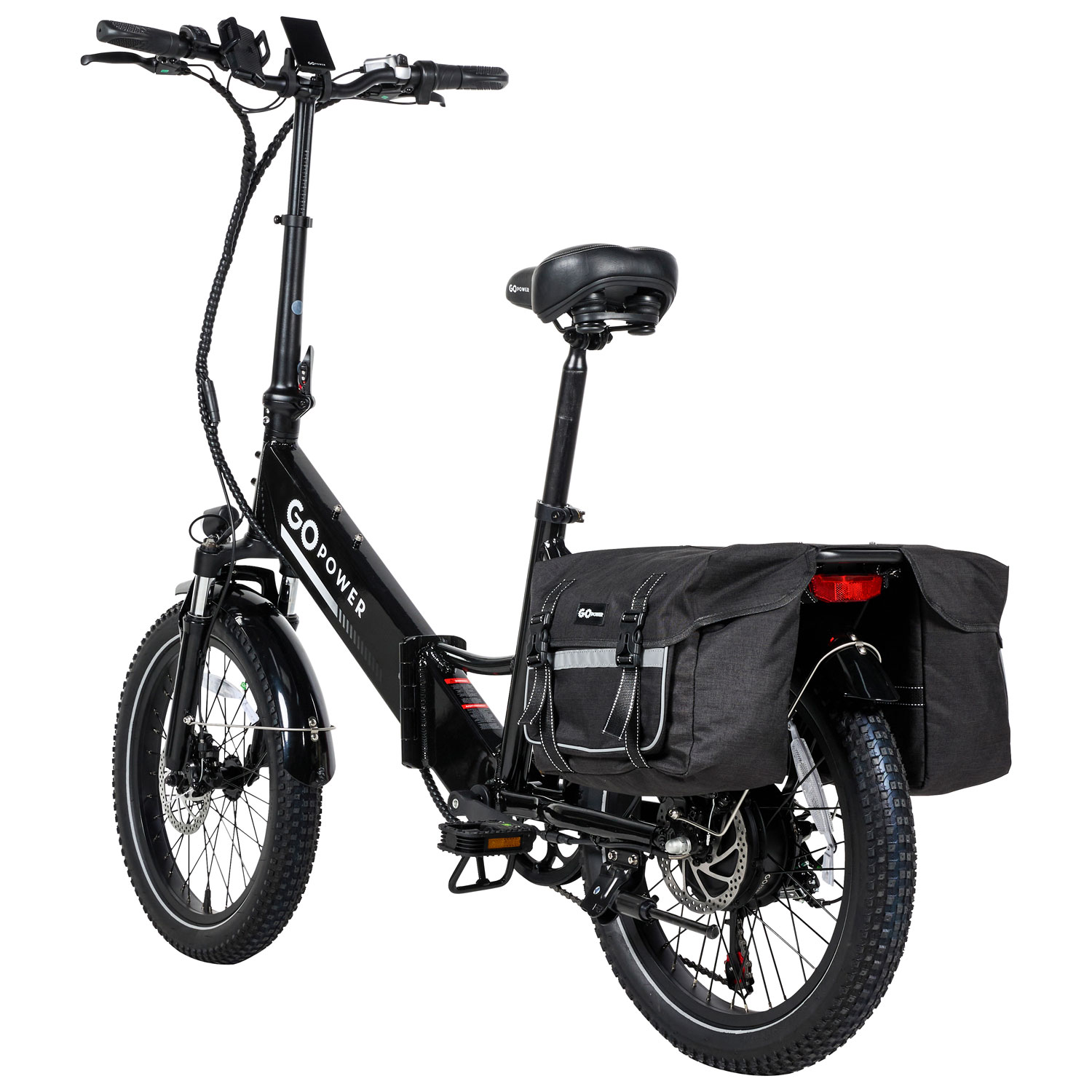 Vélo électrique à gros pneus et à cadre bas GoPlus de GoPowerBike - Noir