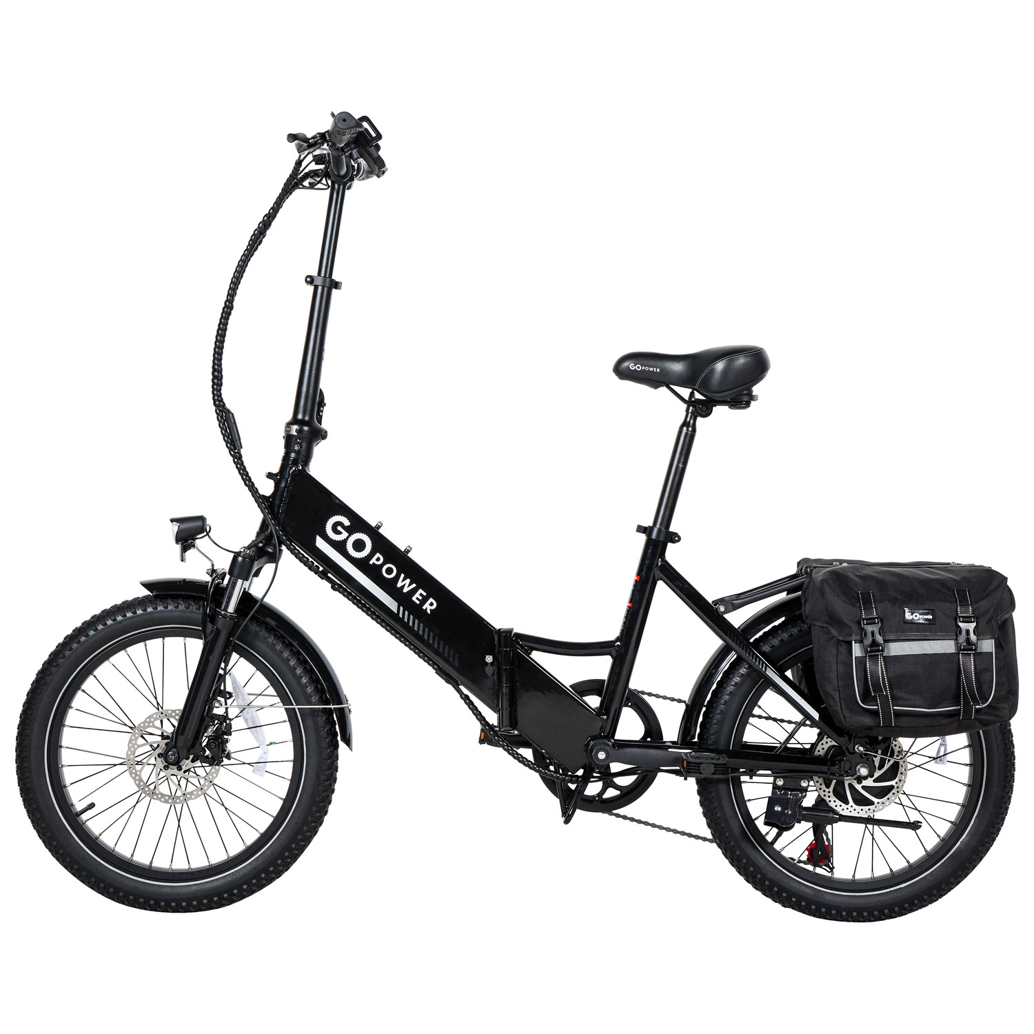 Vélo électrique à gros pneus et à cadre bas GoPlus de GoPowerBike - Noir