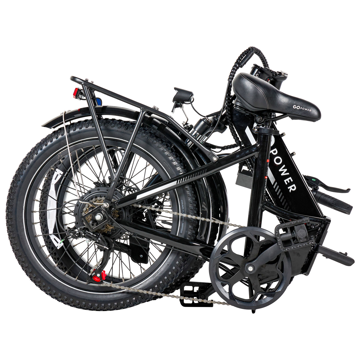 Vélo électrique à gros pneus et à cadre bas GoPlus de GoPowerBike - Noir