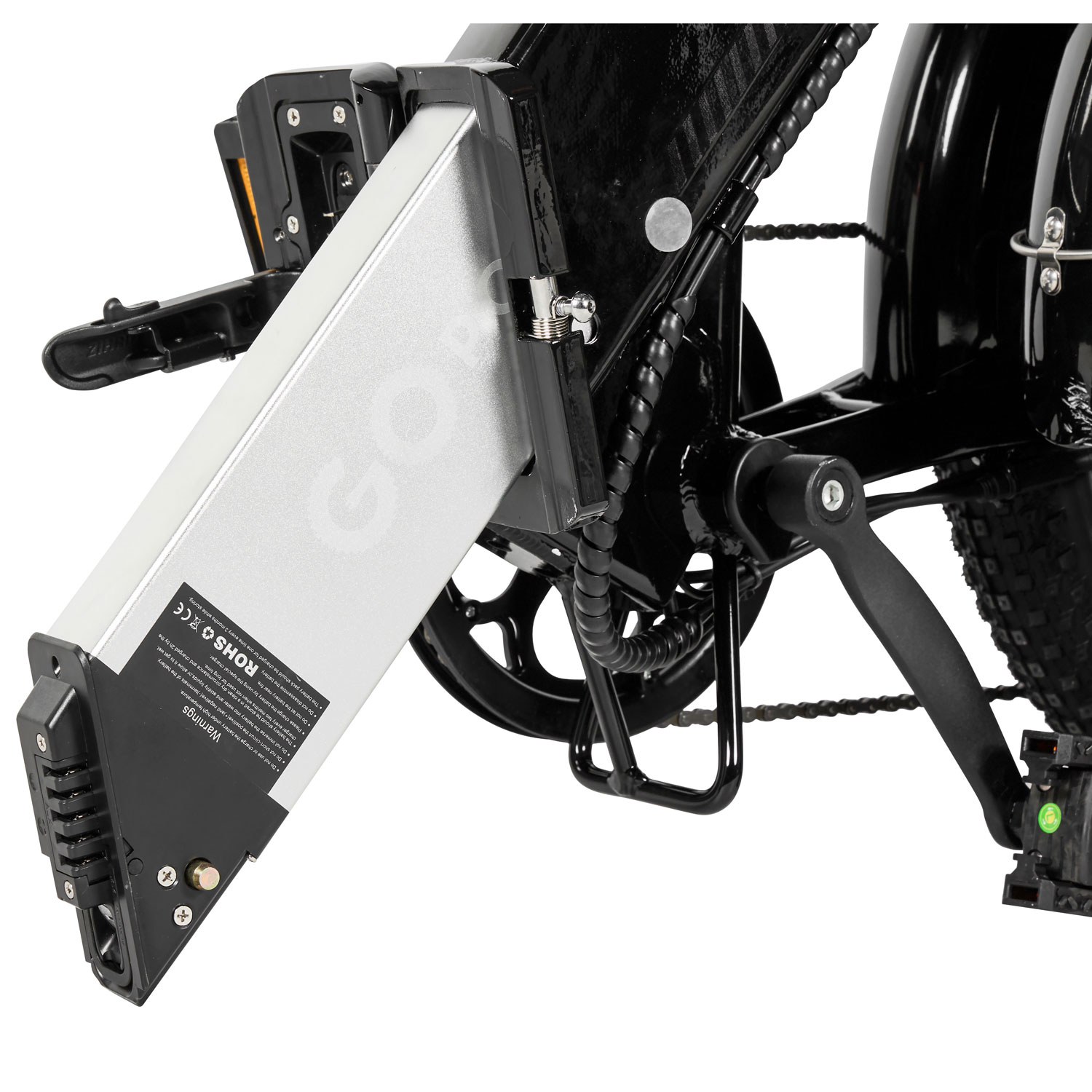 Vélo électrique à gros pneus et à cadre bas GoPlus de GoPowerBike - Noir