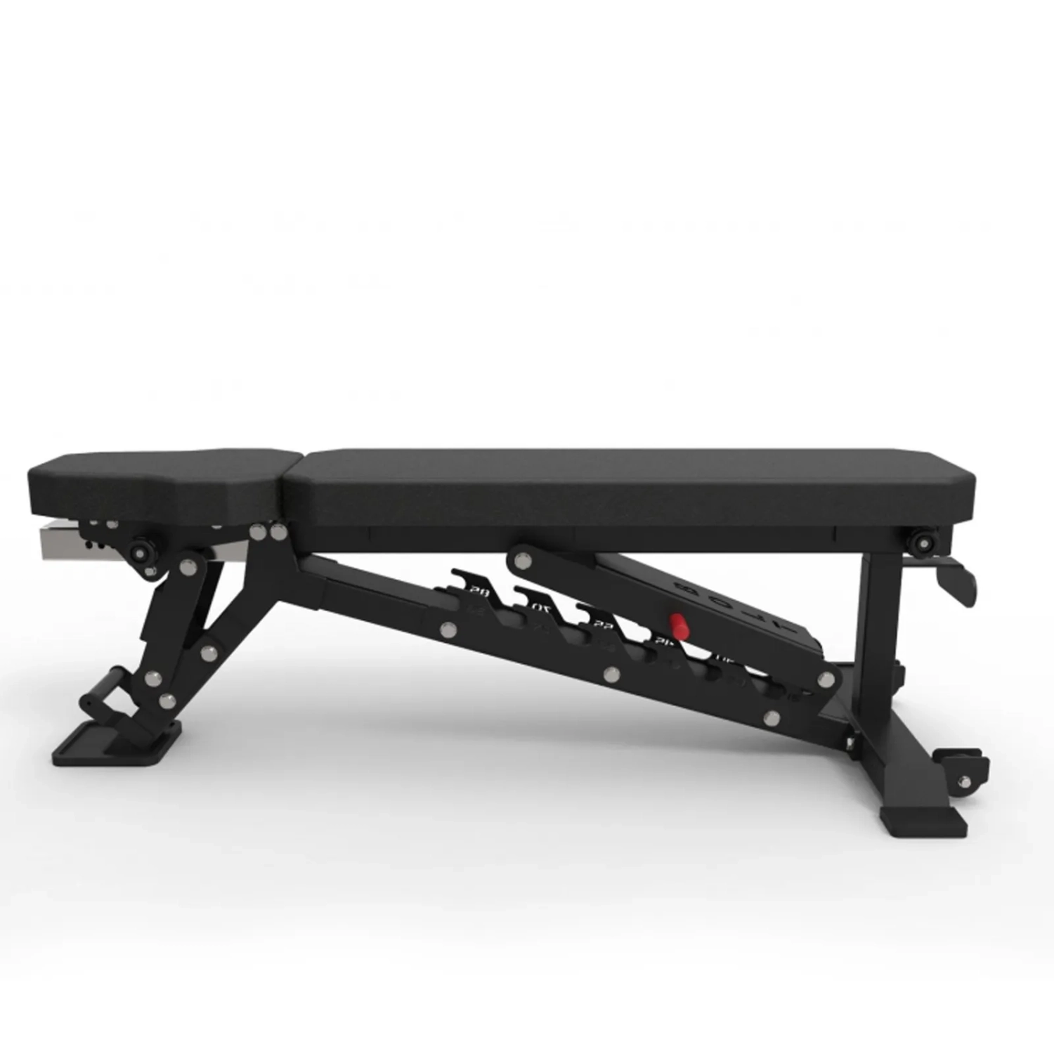 GFF Venom Gapless Adjustable Bench - 7-11 Gauge Steel Construction, 0°-90° Adjustable Backrest, Built-In Wheels & Tear-Resistant Upholstery