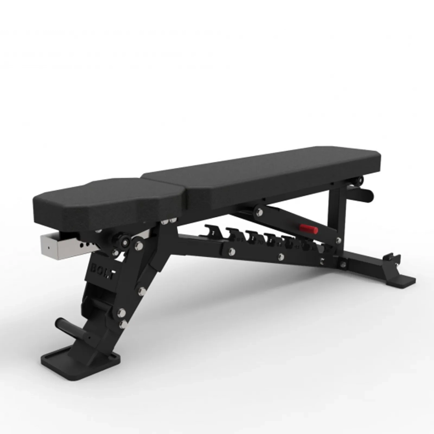 GFF Venom Gapless Adjustable Bench - 7-11 Gauge Steel Construction, 0°-90° Adjustable Backrest, Built-In Wheels & Tear-Resistant Upholstery