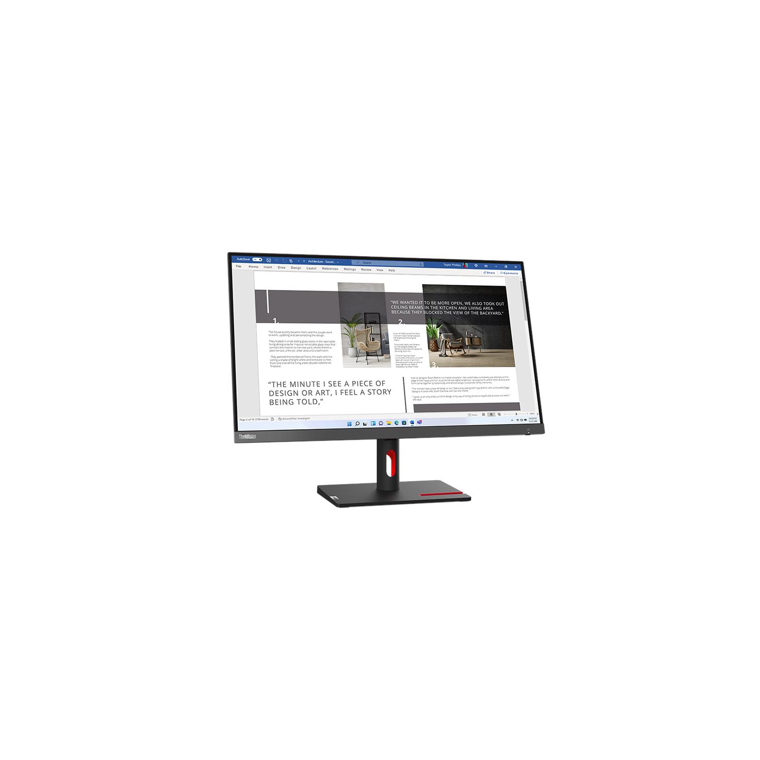 Moniteur FHD LED IPS 6&nbsp;ms 100&nbsp;Hz S27i-30 27&nbsp;po ThinkVision de Lenovo - Noir corbeau (63DFKAT4US)